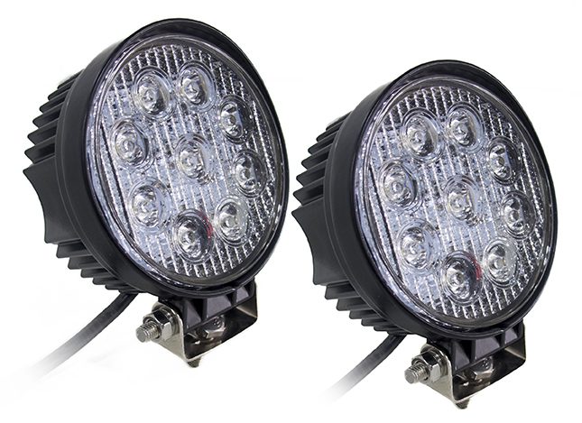 Street Series 4in Round High-Powered LED Spotlights 27W / 1755LM (Pair)